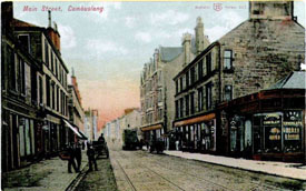 Main Street at West Coats Road circa 1906 - Printed for Peddie & Coy, Cambuslang - Reliable Series No 227